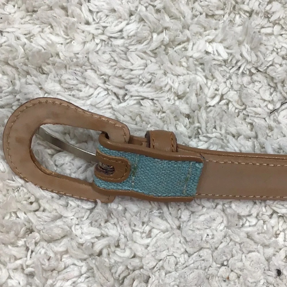 Doncaster aqua/tan belt Italy 09BT29